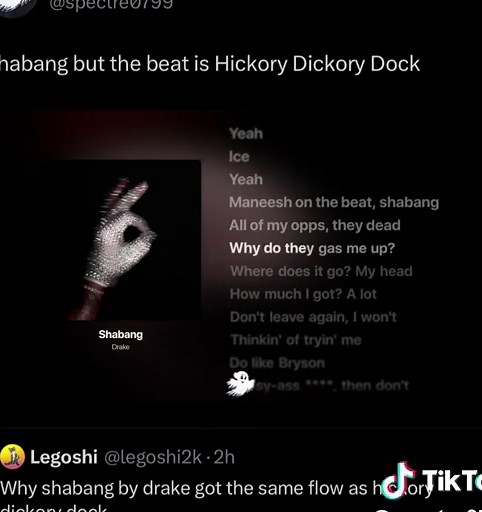 Shabang but the beat is Hickory Dickory Dock #mashup #mashups #drake #iceman #shabang
