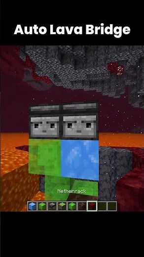 Minecraft Best Lava Bridge Machine #minecraft #minecraftredstone
