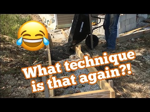 DIY retaining wall project - how to pour concrete foundation for a retaining wall