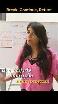 Break, Continue, And Return. Learn C programming. #cprogramming #ai #coding #bca #practicals #coder