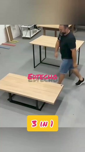 4.6M views · 53K reactions | 3 in 1 Table Design ideas #fb #reels #viral #trending #virals #table #furniture | Engineers Designers & Technologies | Facebook