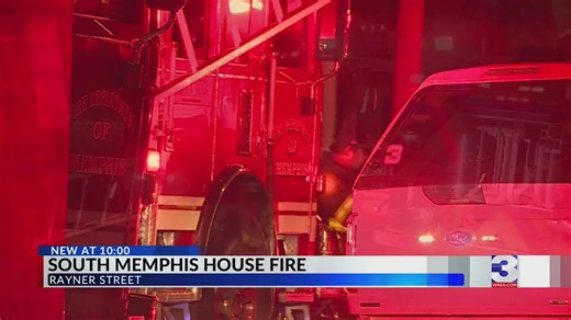 Fire crews fight flames at South Memphis home