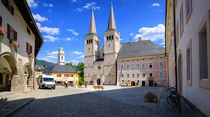 Berchtesgaden Germany historic town in the Alps (4K)