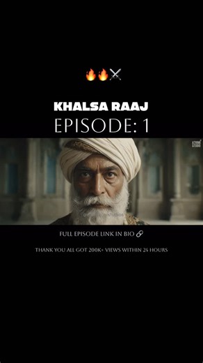 Athink AI Studios on Instagram: "What started as a dream, filled with fear and uncertainty, has now turned into something beyond our imagination. 💫 Our first episode of Khalsa Raaj — based on the Epic life of Maharaja Ranjit Singh Ji — has crossed 200K+ views in just 24 hours! 🙏🔥 We were unsure how people would receive it… but your love, your words, and your overwhelming support have filled our hearts with gratitude. ❤️ With over 500+ beautiful comments, you’ve not only appreciated our work b