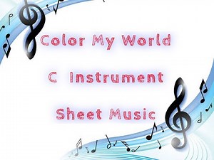 Color My World C Instrument Sheet Music