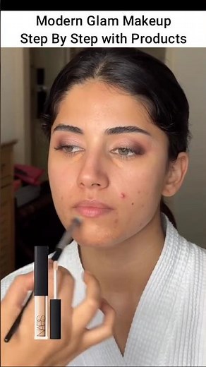 Modern glam| By makeupbykinnari #shorts #makeuptutorial #bridalmakeup #makeover #glam #wedding