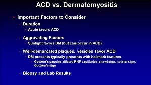 Allergic Contact Dermatitis (ACD): Clinical Findings, Diagnosis, and Treatment Guidelines. How to Distinguish ACD and Dermatomyositis?