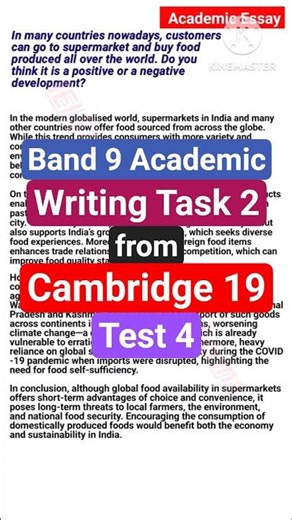 Band 9 Cambridge 19 Academic Test 4 Sample #ieltsessay #band9essay #ieltswritingtask2