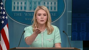 Tense moment Karoline Leavitt calls out 'woman in the purple' for making a face during White House press conference
