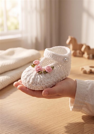 Crochet Baby Booties Pattern | Mary Jane Shoe Tutorial (PDF Download) - Etsy