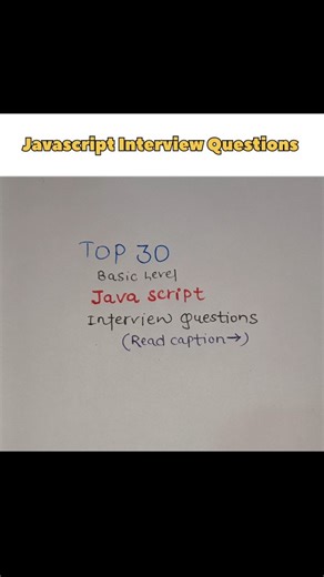 Coding Vyrl on Instagram: "Top 30 Javascript Interview Questions (Basic Level) 1. What is JavaScript? 2. Is JavaScript compiled or interpreted? 3. Where is JavaScript used? 4. What are the different data types in JavaScript? 5. Difference between primitive and non-primitive data types. 6. What is a variable? 7. Difference between var, let, and const. 8. What is hoisting? 9. What is scope? 10. Types of scope in JavaScript. 11. What is NaN? 12. How do you check data type in JavaScript? 13. Differe
