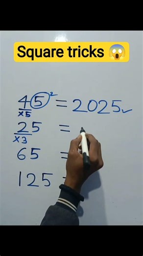 square tricks 😱😱 #squaretrick #mathtricks #trickmaths #viralmathsshorts #mathematics