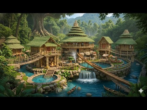 100-Day Challenge: Building a Hidden Primitive House Deep in the Jungle Using Primitive Tools