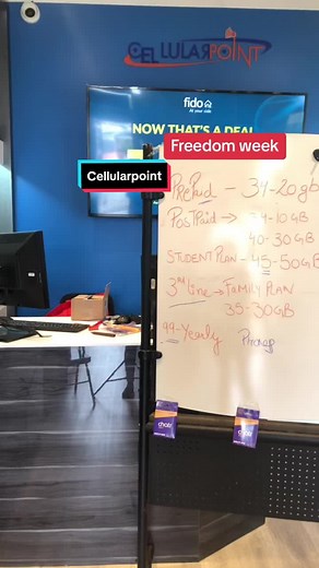 Freedom week 🥳prepaid postpaid all plans are available #fidofamily #westwoodmall #fido #fyp #freedommobile #internationalstudent #backtoschool