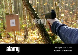 Training in target shooting with a gun