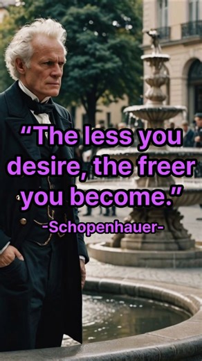 The less you desire, the freer you become #Schopenhauer