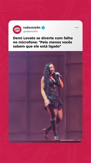 Demi Lovato prova vocal ao reagir falha de som em show