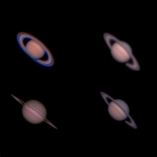 Saturn's ring phase change over years