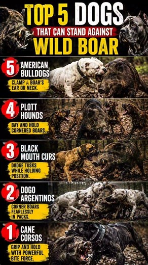 Top 5 Dogs That Can Stand Against Wild Boar ! #shorts #shortsfeed #dogs