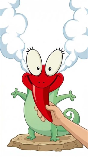 Lizard and chili peppers | BiToon Lab