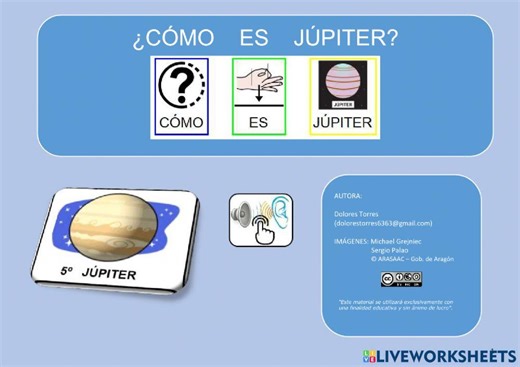 ¿Cómo es Júpiter? worksheet