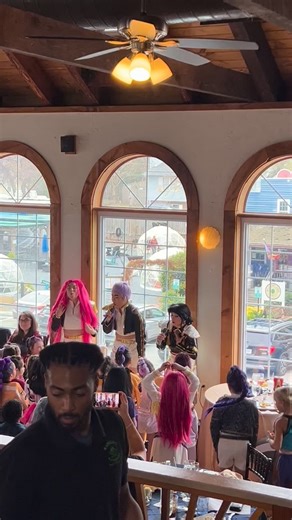 23 reactions | Huntr/x from KPop Demon Hunters came to dance with us today at brunch! We had so much fun, they’re coming again朗 link in bio for event info and tickets. | Madigan's Waterfront | Facebook