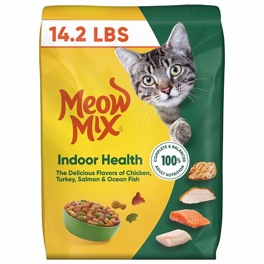 Meow Mix Indoor Health Dry Cat Food, 14.2 lb Bag