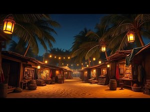 🏴‍☠️ Pirate Music with Market Sounds & Ocean Sounds | Pirate Market Ambience 💰