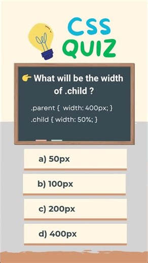 CSS Width Percentage Quiz 🤔 | Can You Solve This? #Shorts