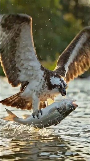 The Master Fisher 🦅 Osprey Dives and Catches a Fish