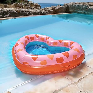 High Quality Pink PVC Inflatable Swimming Pool Heart-Shaped Portable Family Inflatable Pool