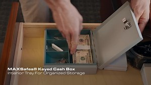 MAXSafes Extra Large 16- Gauge Steel Portable Lock Box Safe with 3-Digit Combination Lock Access in Black TSA Compliant 20001-CXL