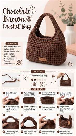 How to Make a Beautiful Crochet Bag | Easy Step-by-Step Tutorial 🧶✨