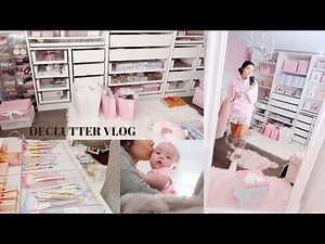 ORGANIZING MY BEAUTY ROOM! DECLUTTER VLOG- SLMissGlamVlogs💕