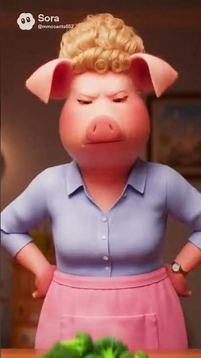 Olive Piglet refuses to eat her vegetables and gets grounded #sora2 #peppapig #soralife