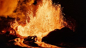 143K views · 756 reactions | Kilauea Volcano erupted on Sunday, May 25, shooting lava up to 300 meters into the air. The dramatic eruption, captured on video, began around 4:15 p.m., according to the U.S. Geological Survey. It's part of a pattern of brief, explosive bursts that started on December 23. Kilauea, one of the world's most active volcanoes, sits in Hawaii Volcanoes National Park and features a massive caldera spanning over 11 square kilometers. | CGTN | Facebook