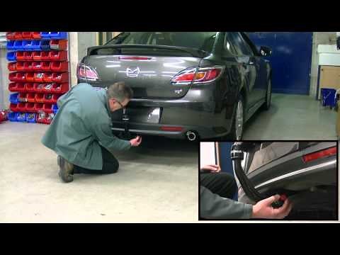 Mazda with detachable Westfalia towbar