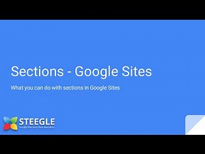 New Google Sites - Sections