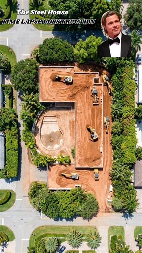 This is “The Steel House” of Brad Pitt. Modern design, strong structure, and pure luxury vibes. Would you live in this stylish home? 👀✨ #BradPitt