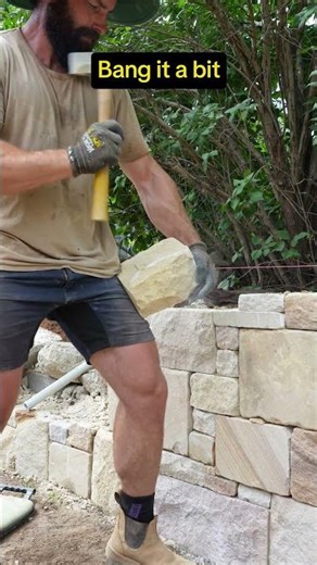 Stone shaping technique that saves time #masonry #diy #shorts #stonemason