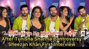 Tunisha Sharma BF Sheezan Khan First Appearance After Controversy at #KKK 13 Launch Party With Archana Gautam | Varinder Chawla