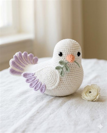 Crochet Dove Pattern PDF | Amigurumi Dove Crochet Pattern | Peace Dove Stuffed Bird | Instant Download | US Terms - Etsy