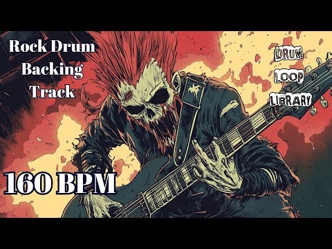 Rock Drum Backing Track 160 BPM | Very Fast Rock Beat | Royalty Free Drum Loop