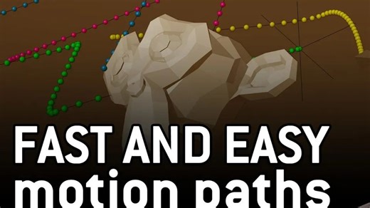 iBlender插件 Motion Path Creator 运动路径 Blender教程