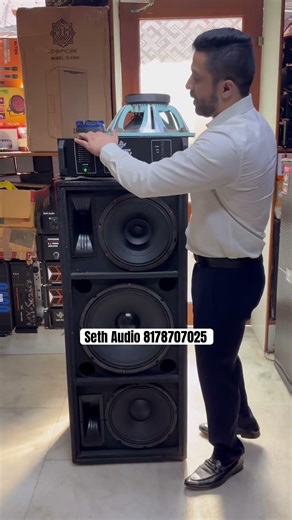 1 top 3 speaker 2 hf 1 amplifier 𝓓𝓳 set up #dj #djsetup #bass : Delhi whole sale 𝓓𝓳 market