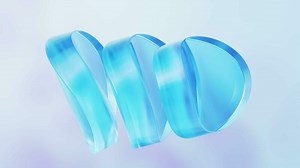 Abstract curve glass geometry background, 3d rendering.