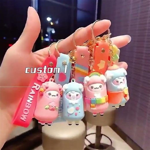 Cute 3D Rubber Keychains | Ready to Ship & Custom Design Available!