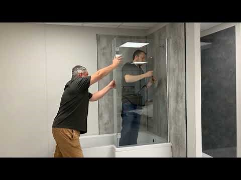 Wolseley, Nabis Universal L Bath Screen D02187. Install Step 5 - Final Fixing into Position