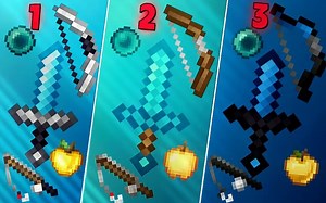 分享三款好看的的16xPVP材质包!手感暴增 FPS++『我的世界PVP材质包推荐/实战测试』