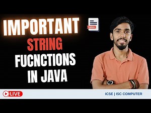 Important String Functions In Java | Class 10 ICSE ISC | By Prateik Sir #java #icsecomputer